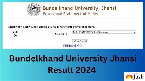 BU Jhansi Result 2024 OUT at bujhansi.ac.in, Direct .